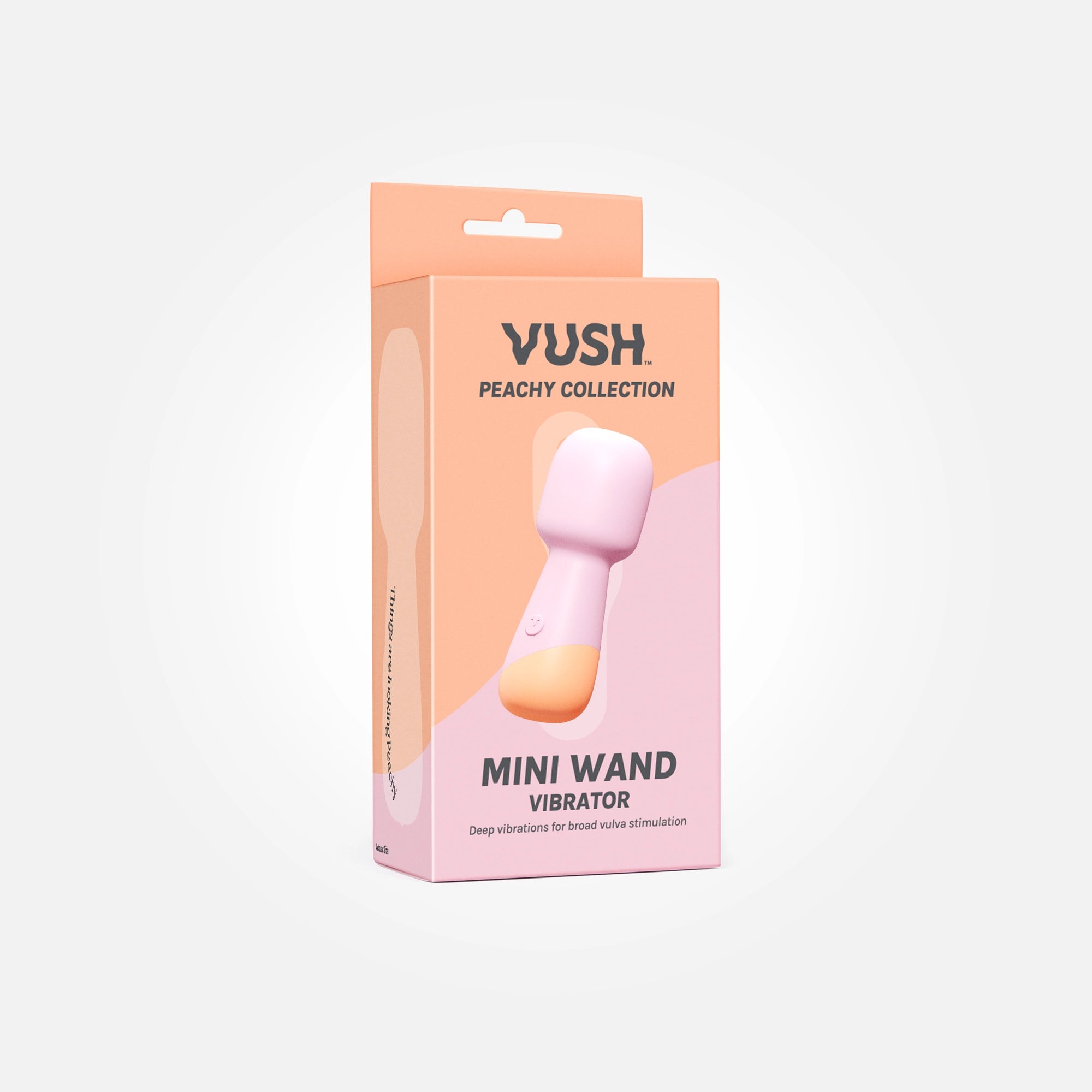 Peachy Rechargeable Mini Wand Vibrator Vush Stimulation Peachy Rechargeable Mini Wand Vibrator Vush Stimulation
