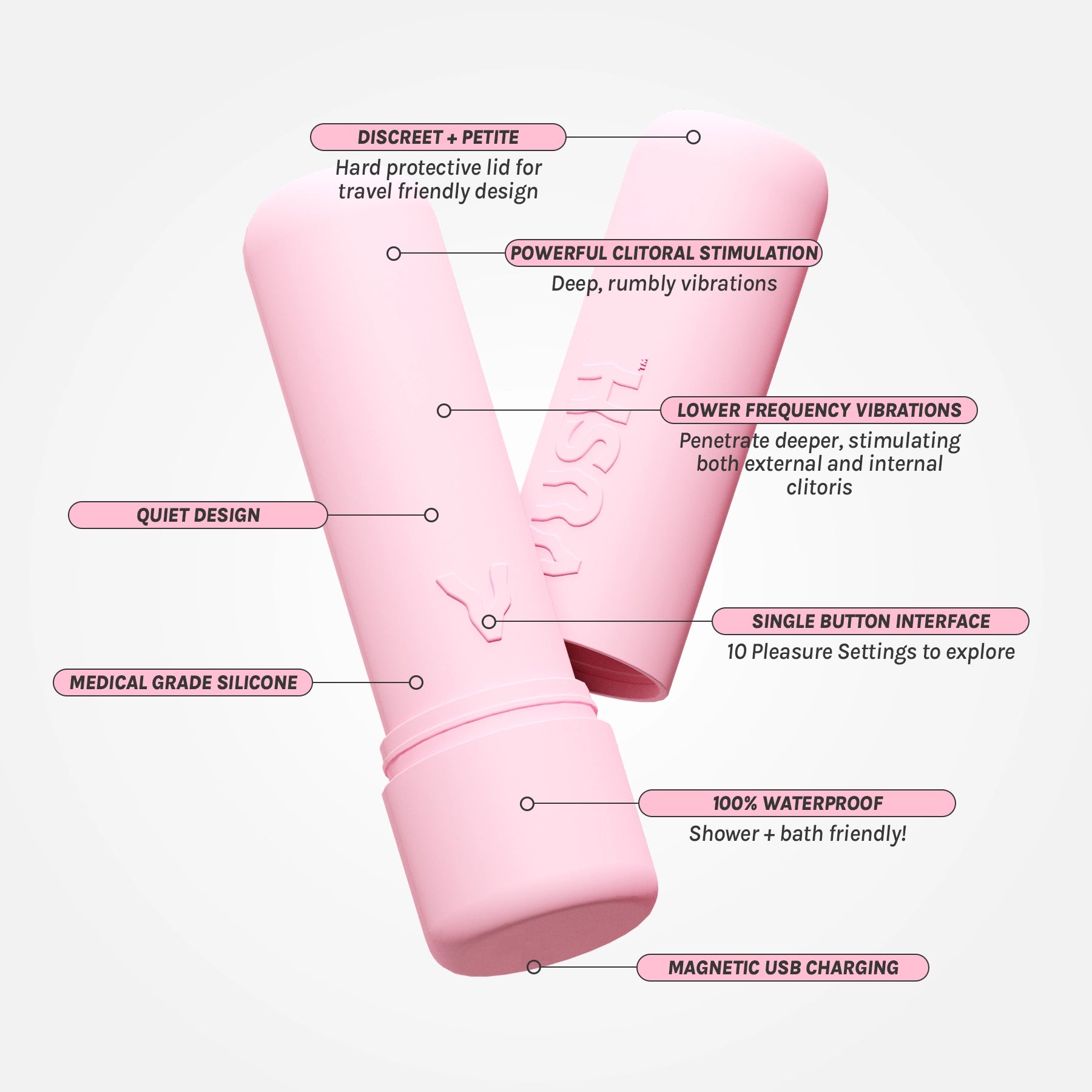 VUSH Gloss Bullet Vibrator | VUSH USA Vush Stimulation VUSH Gloss Bullet Vibrator | VUSH USA Vush Stimulation