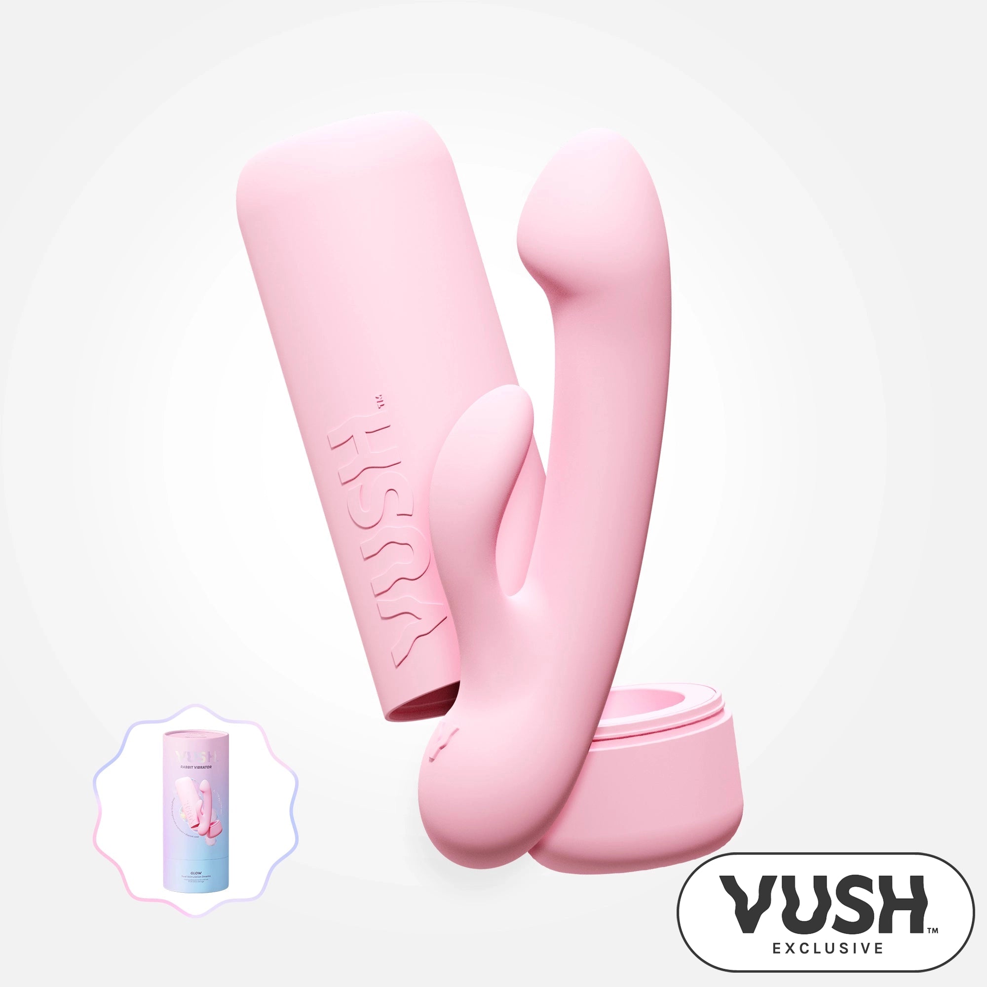 Glow Compact Rabbit Vibrator Vush Stimulation Glow Compact Rabbit Vibrator Vush Stimulation