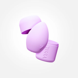 Plump - Compact + Rechargeable Pink Palm Vibrator with Travel Case